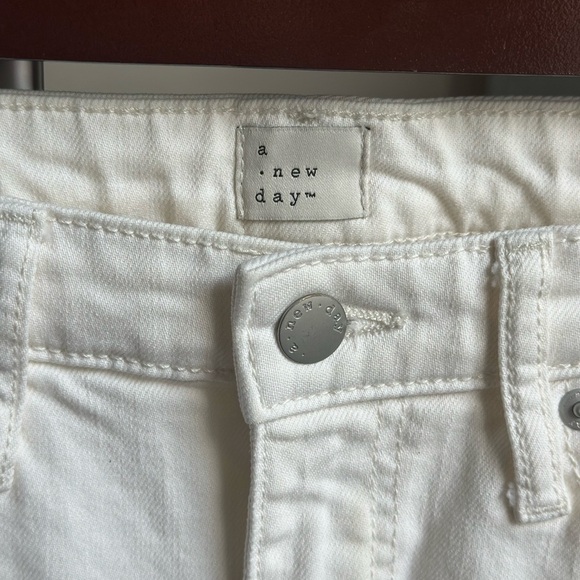 Cream Midi Denim Skirt - Picture 4 of 5